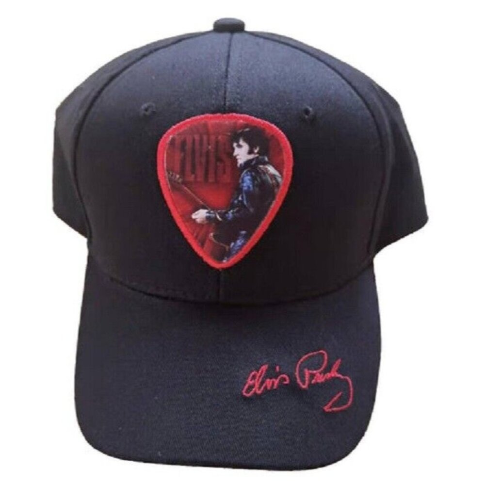 New Elvis Presley Hat Red 68 Comeback Baseball Cap Gift NWT Guitar Pick Picture